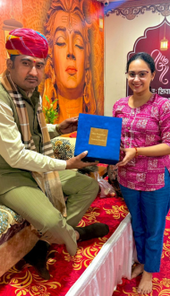 मिस राजस्थान ट्विंकल पुरोहित जी केरुधाम में